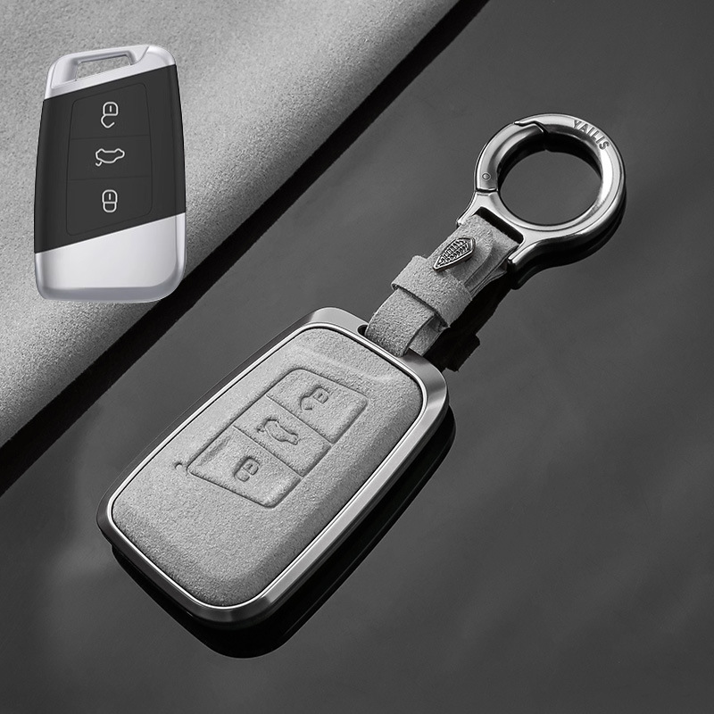 Load image into Gallery viewer, Volkswagen Luxury Suede Car Key Fob Case Cover For ID3, ID4, ID6, Golf, Passat, Talagon, Teramont X, Lamando L, Viloran, Tavendor
