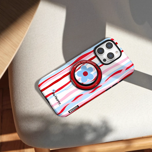 [Magsafe Compatible] Apple iPhone 17/Air/Pro/Max - Minimalist Stripe Shockproof Stand Case