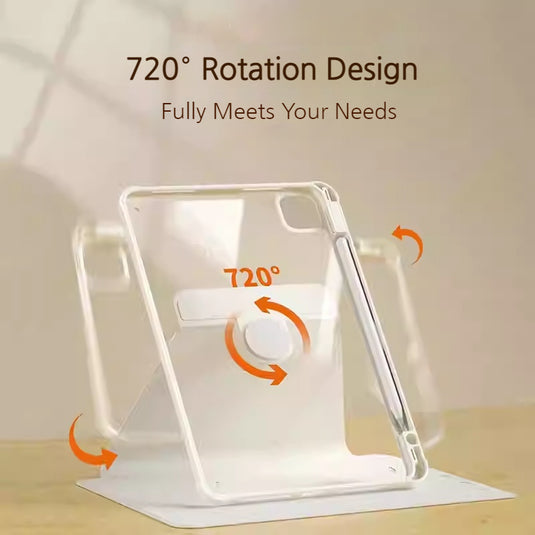 [Built-in Pen Slot] Apple iPad Air 11-inch M2/M3 (2024/2025) SpongeBob Smart 360° Degree Rotate Stand Shockproof Flip Cover Case