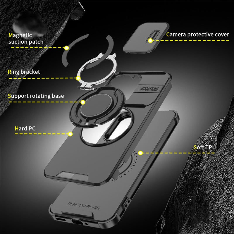 [Built-in Kickstand] OPPO A5 Pro - Rugged Shockproof Heavy Duty Series Case - i-Station Mobile Phone & Electronic Device Repair and Accessories