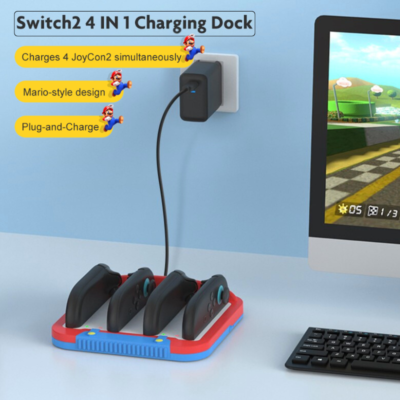 Load image into Gallery viewer, Nintendo Switch 2 (2025) Joy Con Four in One Controller Charging Stand
