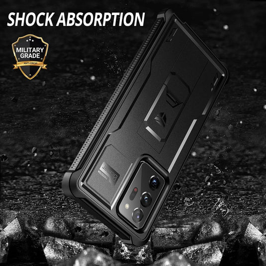 [Screen Protector & Kickstand] Samsung Galaxy Note 20/Note 20 Ultra - Shockproof Rugged Case Full-Body Bumper Protective Heavy Duty Case