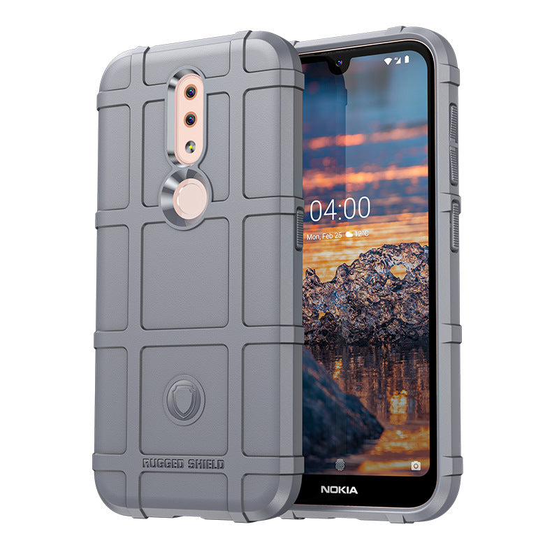 Load image into Gallery viewer, Nokia 4.2 - Shield Shockproof Rugged Heavy Duty Case With 2PC 9H Tempered Glass Screen Protector
