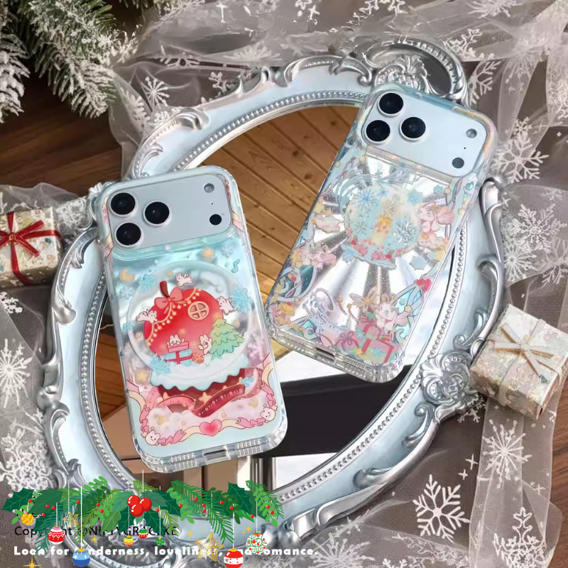 Load image into Gallery viewer, Apple iPhone 17/Pro/Pro Max - Christmas Cartoon Double-Layer Phone Case
