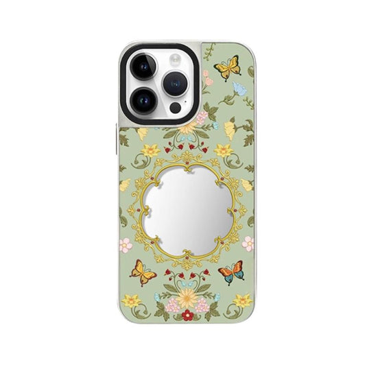 [Magsafe Compatible] Apple iPhone 14 Pro/Max - Retro Mirror Butterfly Design Fashion-Forward Series Case