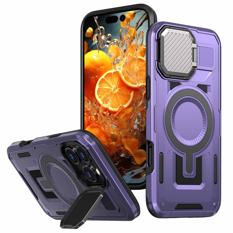 Load image into Gallery viewer, [Built-in Stand &amp; Camera Protector &amp; Magsafe] Apple iphone 16/16 Plus/16 Pro/16 Pro Max - Shield Shockproof Rugged Heavy Duty Case
