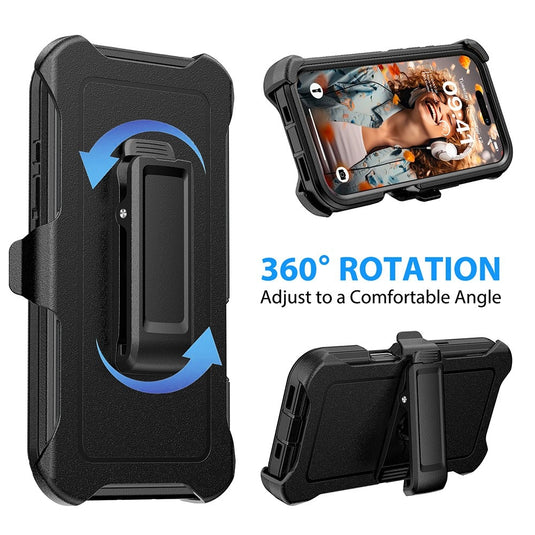 [Built-in Stand] Apple iPhone 14/Plus/Pro/Max - Shockproof Robot Armor Hard Plastic Case