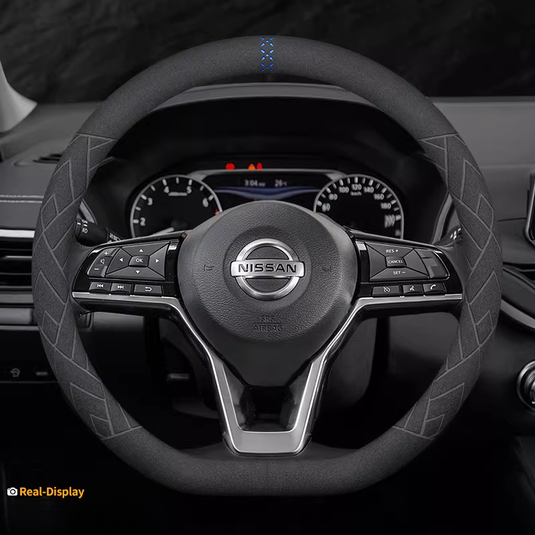 Nissan Suede Anti-Slip Steering Wheel Cover for Sylphy, X-Trail, Teana, Sunny, Tiida, Bluebird - i-Station Mobile Phone & Electronic Device Repair and Accessories