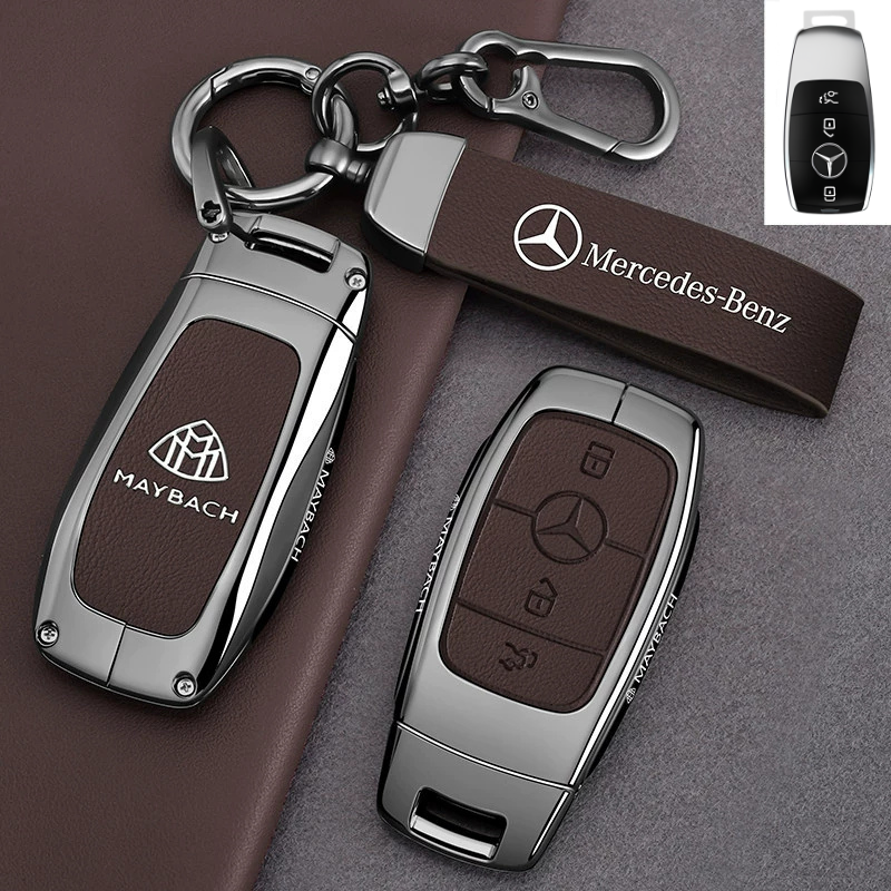 Load image into Gallery viewer, Maybach Premium Leather Protection Car Key Fob Case Cover For GLS480, S480, S580, S680, GLS600 - i-Station Mobile Phone &amp; Electronic Device Repair and Accessories
