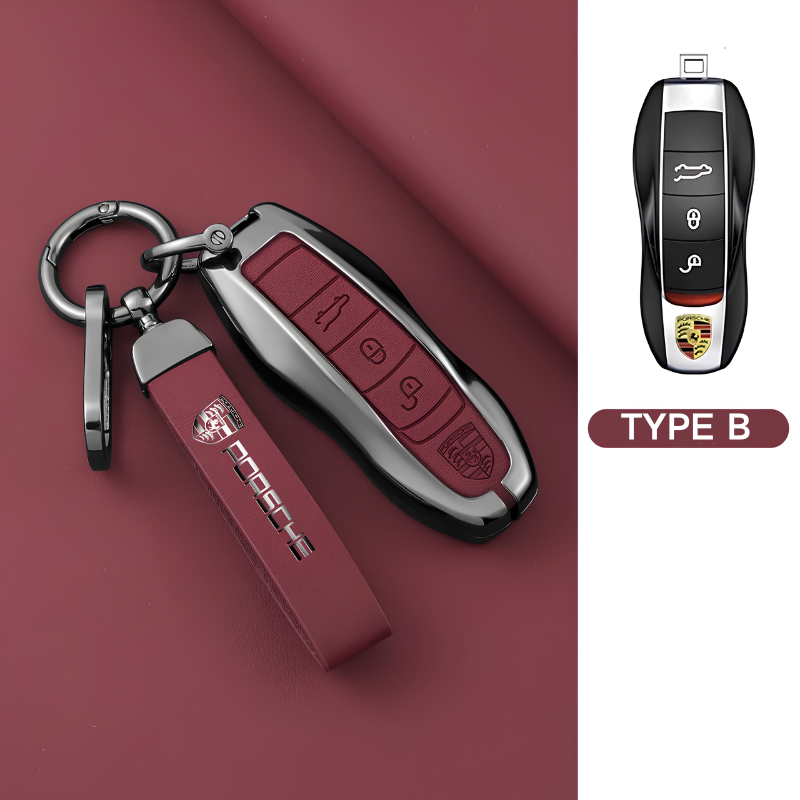 Load image into Gallery viewer, Porsche Premium Leather Protection Car Key Fob Case Cover For Cayenne, Panamera, Macan, 911, Taycan (Copy) - i-Station Mobile Phone &amp; Electronic Device Repair and Accessories
