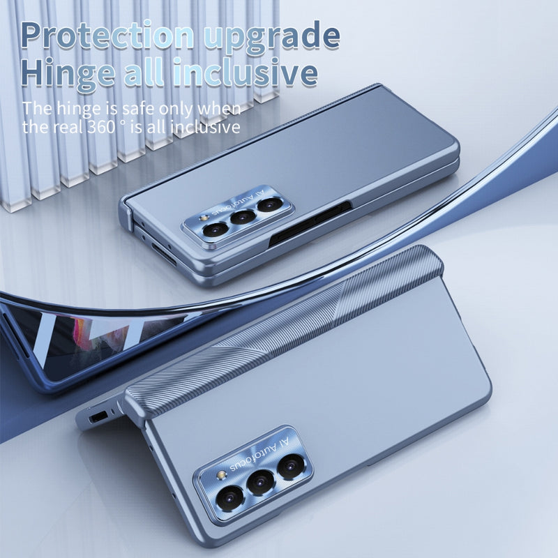 Load image into Gallery viewer, [With Pen Slot] Samsung Galaxy Z Fold 3(SM-F926) - Full Coverage Electroplated Magnetic Hinge Shockproof Protective Case
