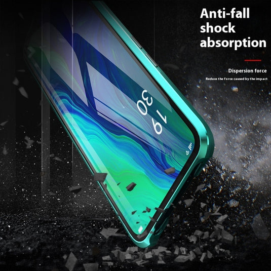 OPPO Reno12/Pro/12 F 4G/5G - Magnetic Transparent Tempered Glass Shockproof Case