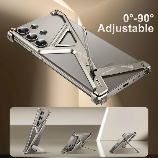 Samsung Galaxy S24 Ultra 5G(SM-S928) - Geometric Style Metal Stand Phone Case