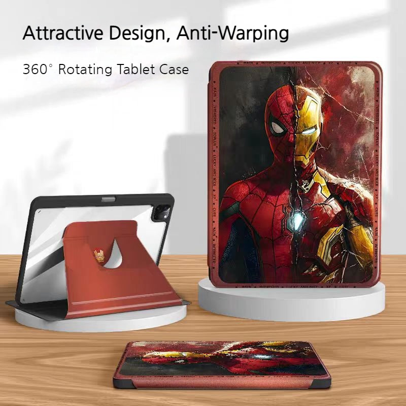Load image into Gallery viewer, [Built-in Pen Slot] Apple iPad Air 11-inch M2/5 (2024/2025) Iron Man Smart 360° Degree Rotate Stand Shockproof Flip Cover Case
