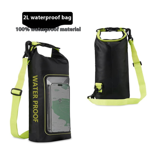 IP68 Waterproof Dry Bag 2L - Roll Top Waterproof Pool Bag,dry bags for kayaking waterproof-w/Phone Pouch,Large Waterproof Phone Pouch,Boating & Kayak Accessories camping