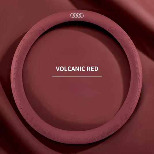 Audi Genuine Leather Breathable Steering Wheel Cover for Q5L, A4L, A6L, A3, A5, A7, A8, Q3, Q7, Q8