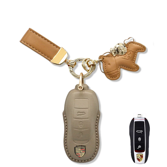 Porsche Genuine Leather Full Wrap Key Fob Case For Panamera, Cayenne, 911, Macan, Boxster, Cayman, 718 - i-Station Mobile Phone & Electronic Device Repair and Accessories