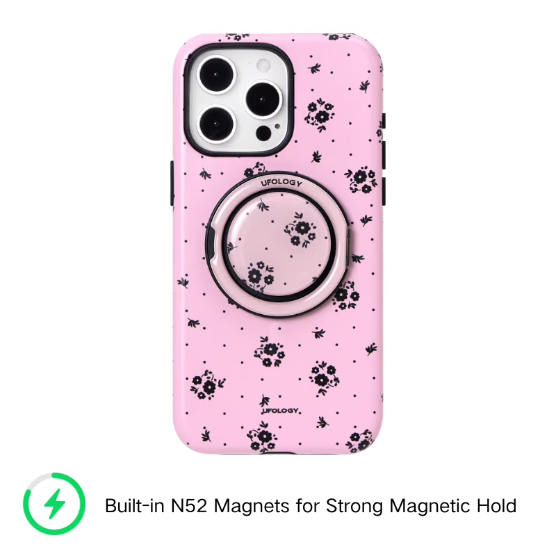 Load image into Gallery viewer, [Magsafe Compatible] Apple iPhone 17/Pro/Max - Ditsy Floral Design 2-in-1 Shockproof Phone Case with Stand
