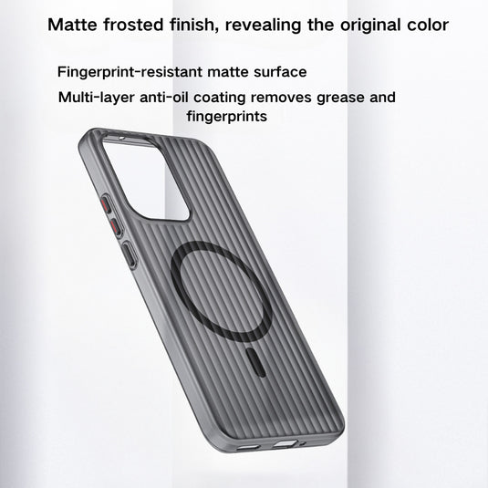 [Magsafe Compatible] OPPO Reno13 / Pro - Wavy Texture Anti Slip Cushioning Magnetic Anti Drop Protective Case