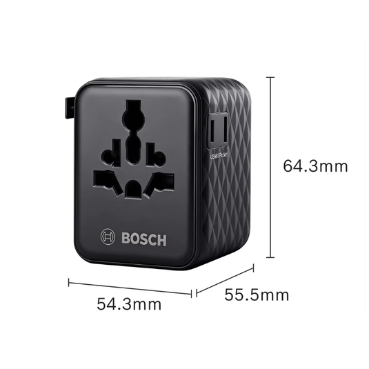 Bosch Compact Global Universal Travel Adapter Socket - i-Station Mobile Phone & Electronic Device Repair and Accessories
