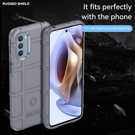 Motorola Moto G31 - Shield Shockproof Rugged Heavy Duty Case With 2PC Tempered Glass Screen Protector