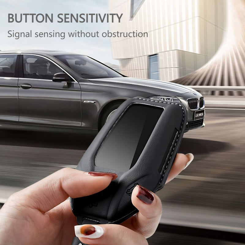 Load image into Gallery viewer, BMW Leather Car Key Fob Case Cover For 1, 2, 3, 5, 7 Series, X1, X3, X5, X6, X7, ix1, ix40, ix50, i8 - i-Station Mobile Phone &amp; Electronic Device Repair and Accessories
