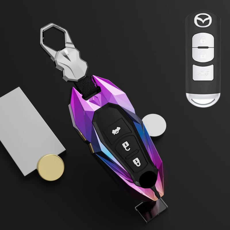 Load image into Gallery viewer, Mazda Zinc Alloy Car Key Cover Remote Fob Case For Mazda 2, 3, 5, 6, CX-3, CX-5, CX-7, CX-9
