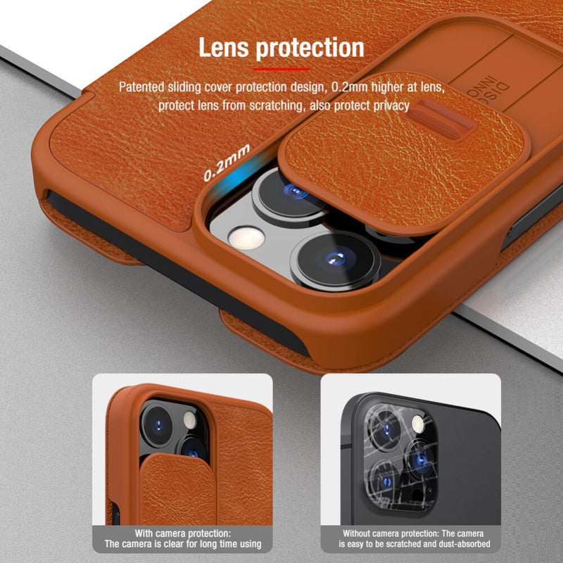 Load image into Gallery viewer, Apple iPhone 13/Pro - NILLKIN Qin Pro Series Flip Camera Cover Design Leather Phone Case
