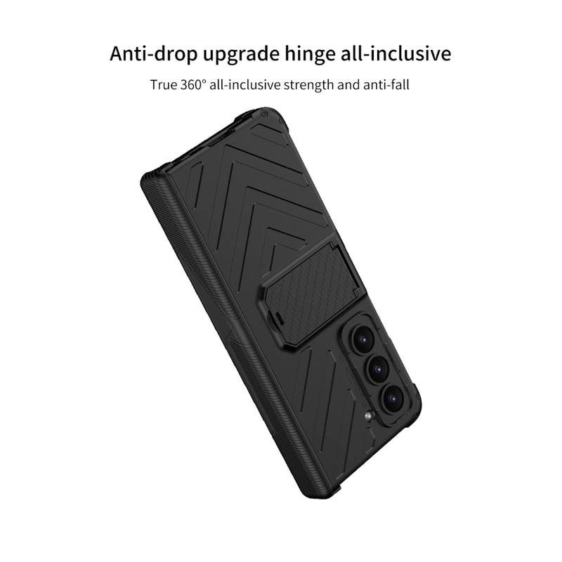 Load image into Gallery viewer, [With Pen Slot] [With Stand] Samsung Galaxy Z Fold 5(SM-F946) - Foldable Magnetic S Pen Creative Storage Armor Protective Case
