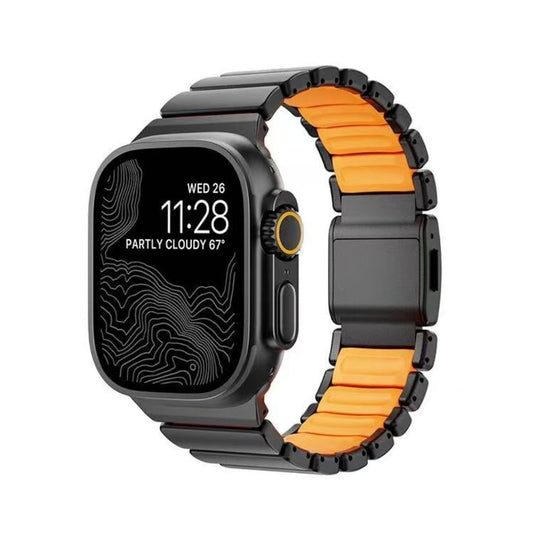 [44mm] Apple Watch Series 6/5/4/SE Dual-Layer Design with Titanium and Silicone Watch Band - i-Station Mobile Phone & Electronic Device Repair and Accessories