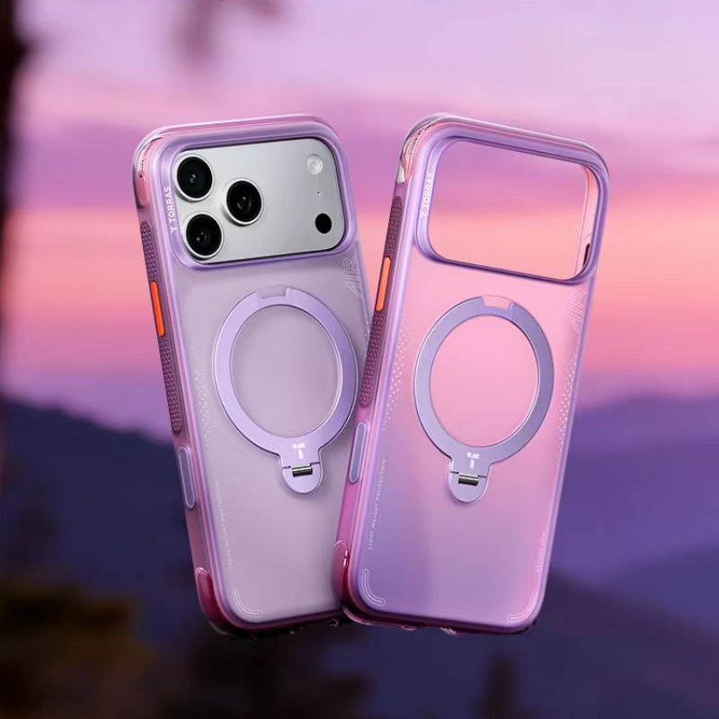 Load image into Gallery viewer, [Magsafe Compatible][Built-in Stand] Apple iPhone 17 Pro/Pro Max - TORRAS Acrylic Airbag Full-Body Shockproof Case
