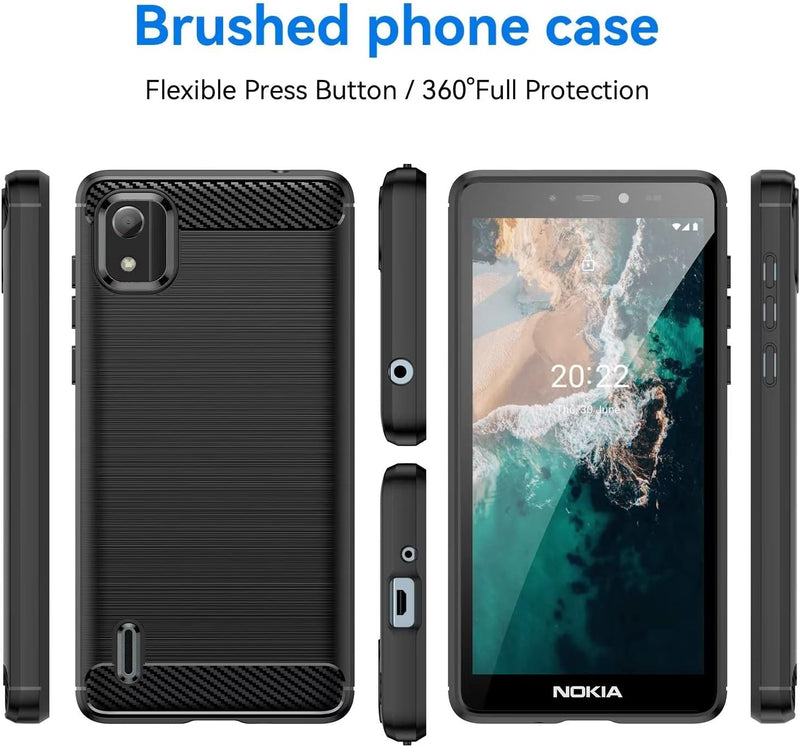 Load image into Gallery viewer, Nokia C2 2nd Edition - Shield Shockproof Rugged Heavy Duty Case With 2PC 9H Tempered Glass Screen Protector
