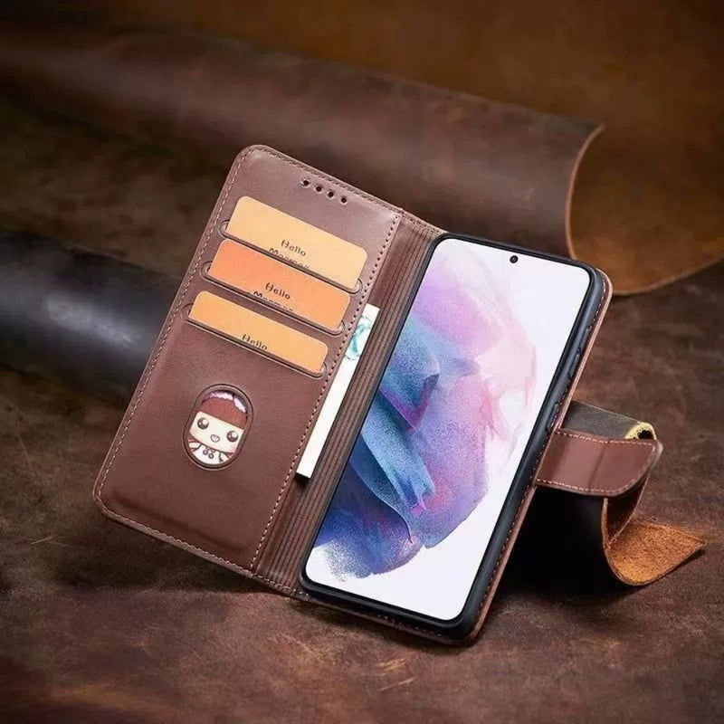 Load image into Gallery viewer, [With Card Slot] OPPO Reno11 / Pro - Leather Material Flip Cover Shockproof Phone Case
