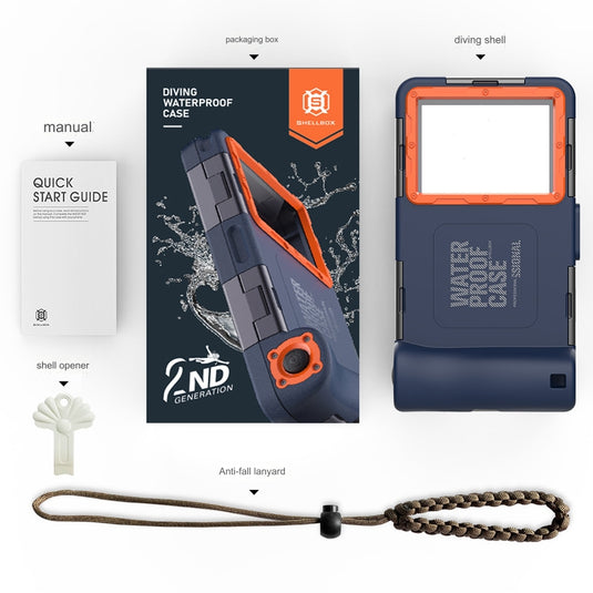 [Diving Waterproof] Apple iPhone 12 / 12 Mini / 12 Pro / 12 Pro Max - Underwater Protective Lanyard Phone Case