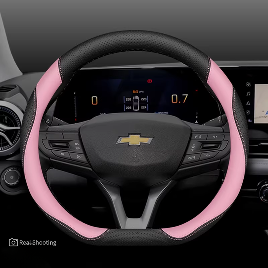 Chevrolet Premium Nappa Leather Breathable Ultra-Thin Non-Slip Steering Wheel Cover For Cruze, Equinox, Trax - i-Station Mobile Phone & Electronic Device Repair and Accessories