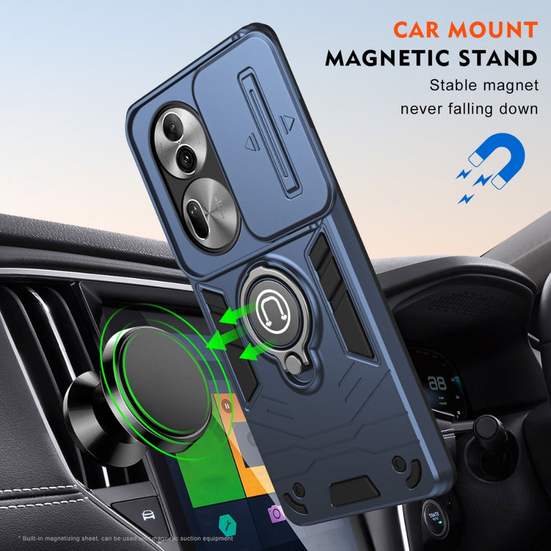 Load image into Gallery viewer, [Built-in Stand][With Slide Lens Cover] OPPO Reno11/Pro/F - PC + TPU 2 in 1 Anti-Drop Protective Shell Case
