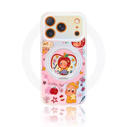 [Magsafe Compatible][Built-in Stand] Apple iPhone 17/Pro/Pro Max - Cartoon Cute Shockpoof Case