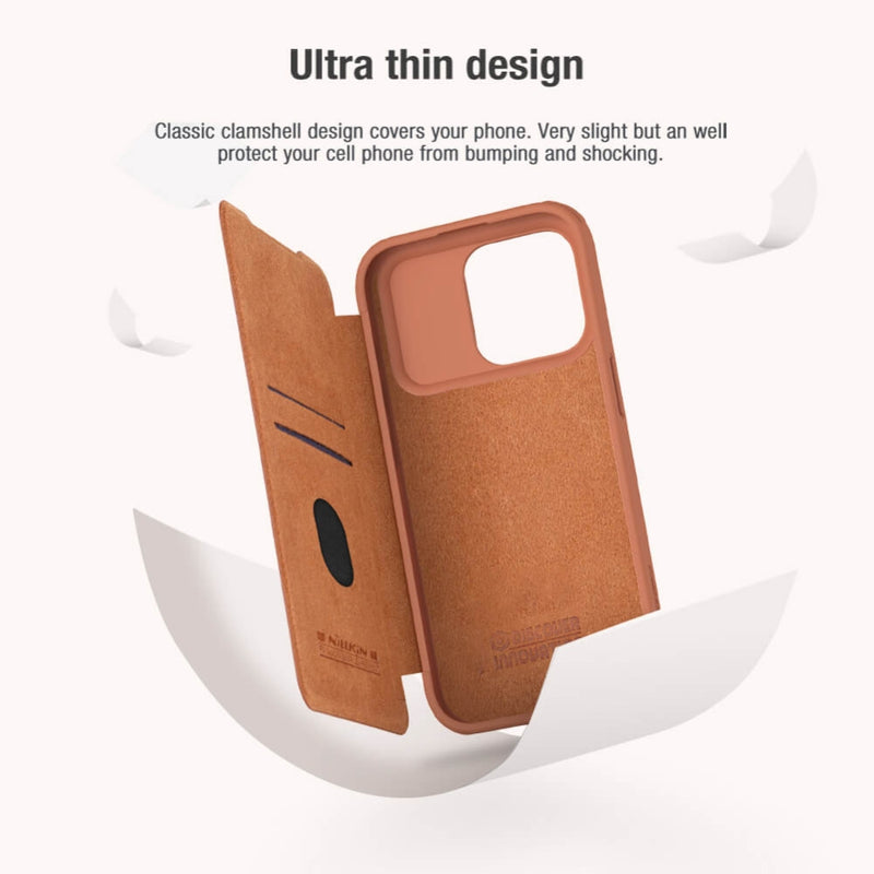 Load image into Gallery viewer, Apple iPhone 15 /Plus/Pro/Max - NILLKIN Qin Pro Series Flip Camera Cover Design Leather Phone Case
