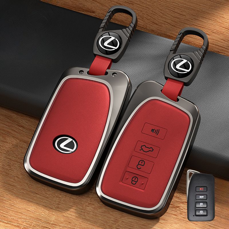 Load image into Gallery viewer, Lexus Aluminum Alloy + PU Leather Car Key Fob Case Cover For ES200, ES300h, RX350h, RX300, NX200, NX260 - i-Station Mobile Phone &amp; Electronic Device Repair and Accessories
