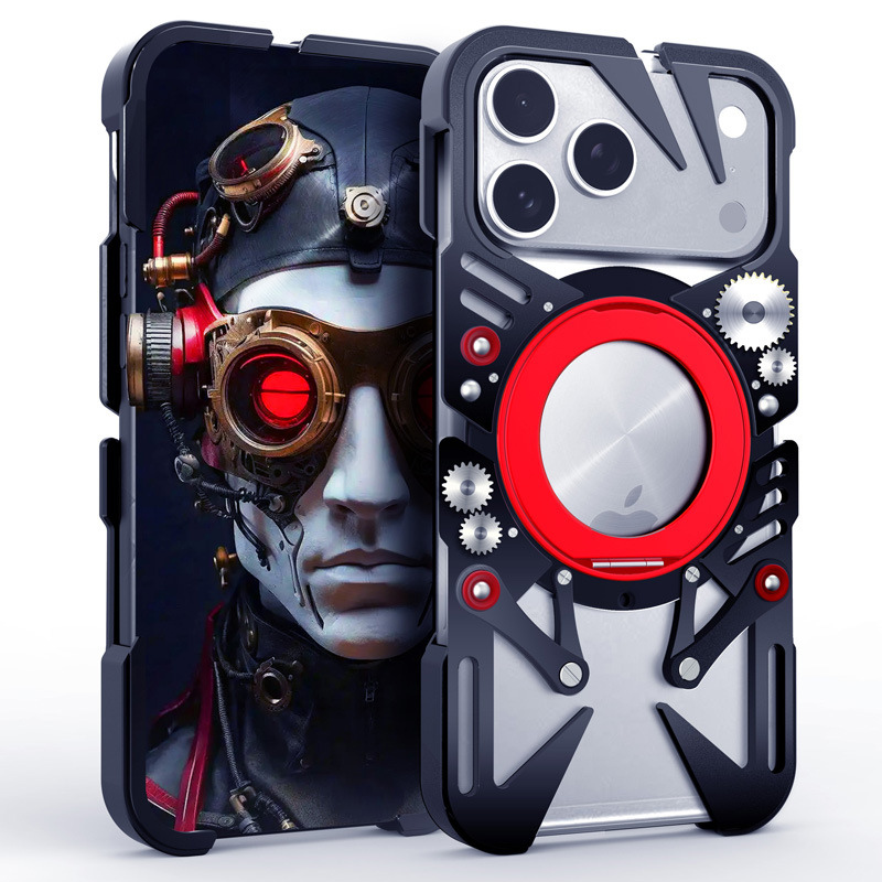 Load image into Gallery viewer, [With 360° Rotating Stand] Apple iPhone 17 Pro/Pro Max - Aluminum Alloy Metal Frame Shockproof Case
