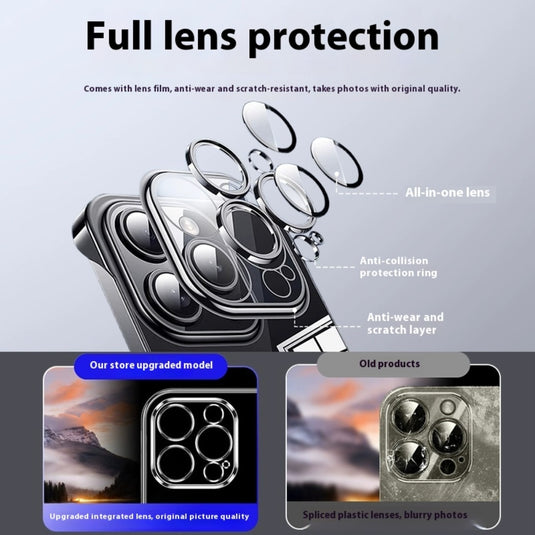 [Gyro bracket] [No Frame] Apple iPhone 12/Pro/Max - PC Material Transparent Magsafe Magnetic Protective Case