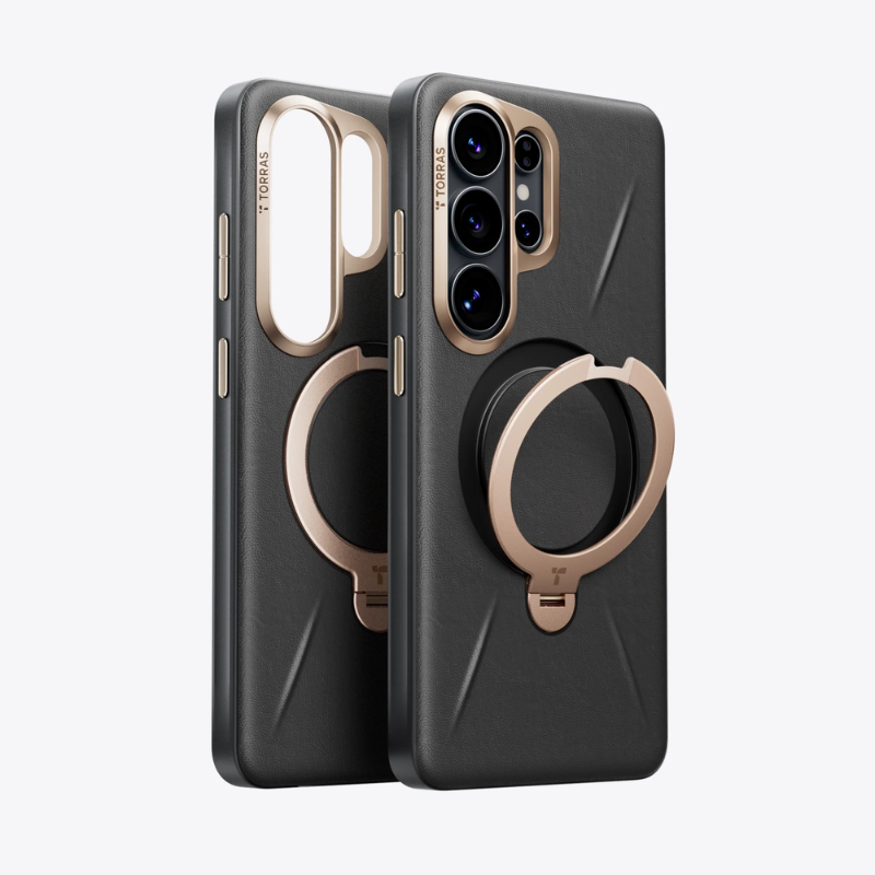 Load image into Gallery viewer, [Magsafe Compatible] Samsung S26 Ultra TORRAS Leather Shockproof Stand Case
