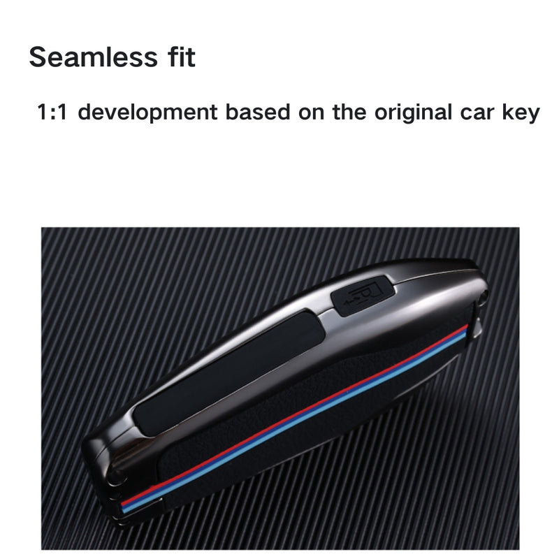 Load image into Gallery viewer, BMW Metal Shell &amp; Soft Silicone Full Protection Key Case For 5, 6, 7 Series, X3, X5, X6, X7
