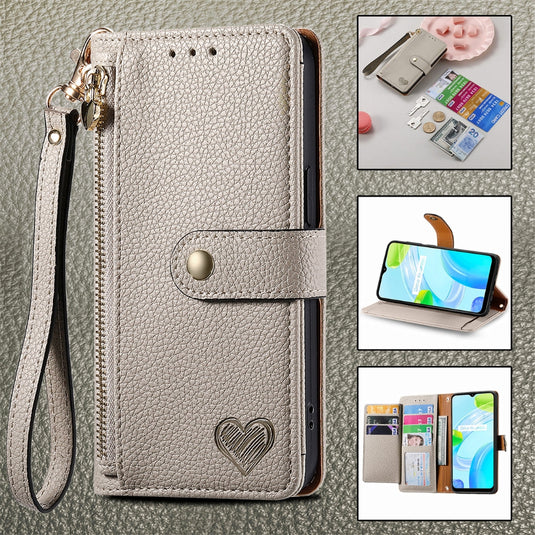 [With Card Slot] OPPO Reno11/Pro/F - PU leather Crossbody Wallet Style Shockproof Phone Case