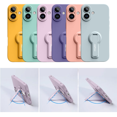 [360° Rotating Bracket] Apple iPhone 16/Plus/Pro/Max - Washable Liquid Silicone Protective Case