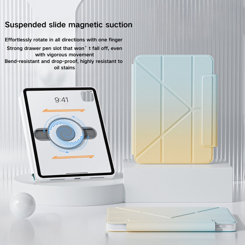 Load image into Gallery viewer, [Floating Track] [With Pen Slot] Apple iPad Air 13-inch M3 (2025) Detachable Magnetic Shockproof Protective Case
