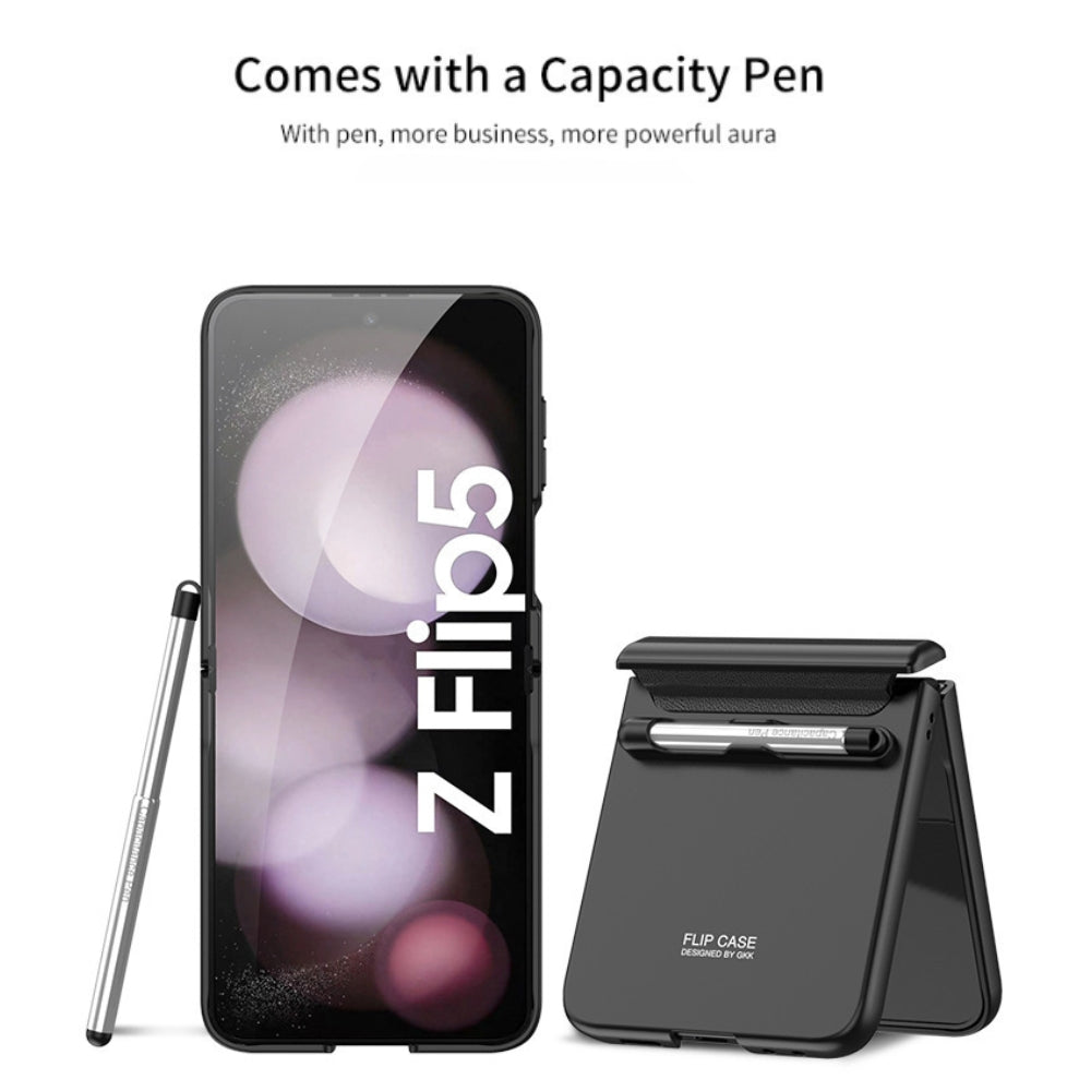 [With Pen Slot] Samsung Galaxy Z Flip 5 (SM-F731) - Magnetic Hinge Shockproof Phone Case - i-Station Mobile Phone & Electronic Device Repair and Accessories
