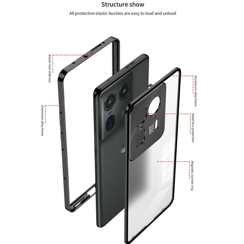 Load image into Gallery viewer, Motorola Moto X40 - Metal Frame Magnetic Shockproof Protective Case
