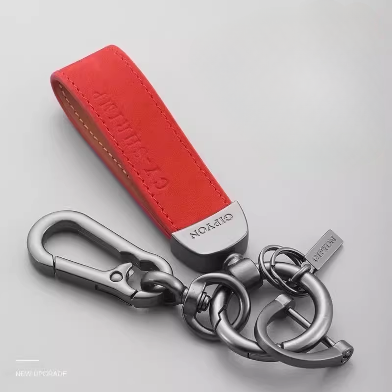 Load image into Gallery viewer, Minimalist Suede Car Keychain with Zinc-Aluminum Alloy Key Ring
