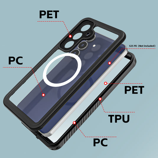 [FS Series][Magsafe]  Samsung Galaxy S25 FE S731 - Redpepper Full Covered Waterproof Heavy Duty Tough Armor Shockproof Case - i-Station Mobile Phone & Electronic Device Repair and Accessories